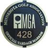 MGA Yardage Marker Insert - Front Engraved (Black/Gold)