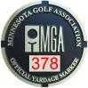 MGA Yardage Marker Insert - Reverse Engraved (Pumice/Red)