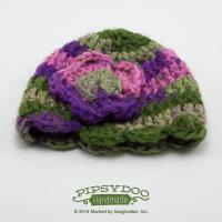 Pipsydoo Variegated Scalloped Beanie With Flower