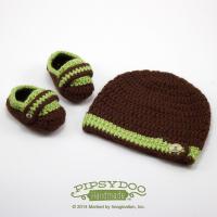 Button Tab Beanie & Button Strap Loafers Set