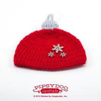Ornament Beanie With Snowflake Buttons