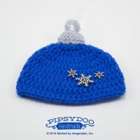 Ornament Beanie With Snowflake Buttons