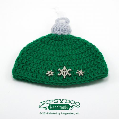 Ornament Beanie With Snowflake Buttons