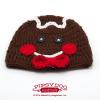 Gingerbread Beanie With Bow Clip