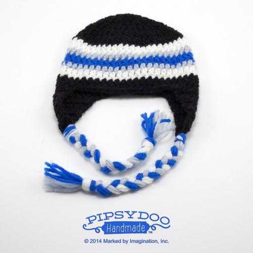 Striped Band Earflap Beanie