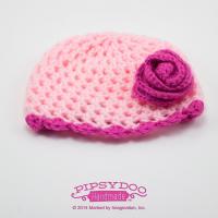 Mesh Beanie WIth Rose