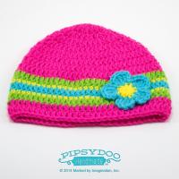 Banded Beanie With Flower