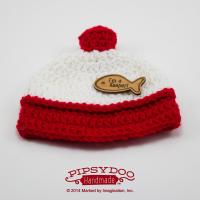 Bobber Beanie With Wood Fish Pin