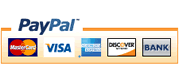 We Accept PayPal, Visa, MasterCard, & American Express
